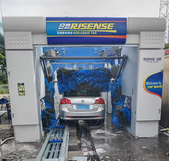 浙江加油站安装日森新款隧道式洗车机